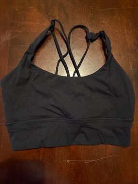 Black Strappy Sports Bra Top